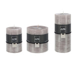 Candela grigio tortora cilindrica: candele di cera colorate J Line - CONFIG0020